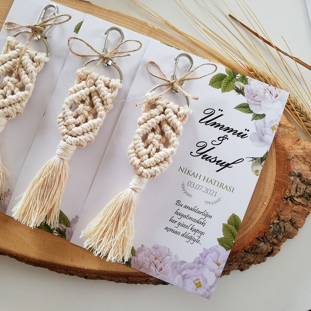 ORGANİZASYON HEDİYELİK TASARIM DÜĞÜN NİŞAN SÖZ NİKAH DOĞUM GÜNÜ MEVLİD SÜNNET KINA GECESİ HEDİYE MAKROME ÖRGÜ EPOKSİ ANAHTARLIK